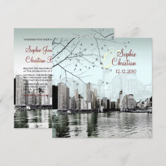 Invitación PixDezines Chicago Lakeshore Skyline/invitaciones
