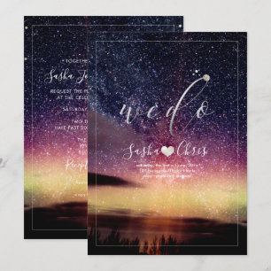 Invitación PixDezines Cielo Nocturno Aurora
