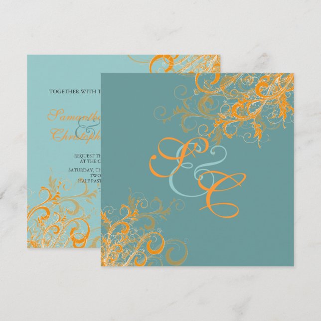 Invitación PixDezines cítricos girando/fondo diy (Anverso / Reverso)