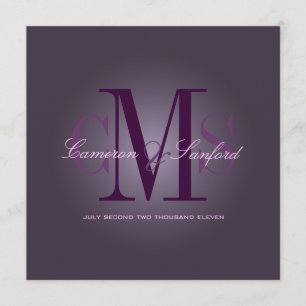 Invitación PixDezines Contemporáneo + clásico/ciruela