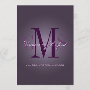 Invitación PixDezines Contemporáneo + clásico/ciruela