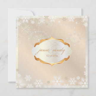 Invitación PixDezines Copos de nieve, champán rosado en hielo