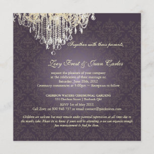 Invitación PixDezines Cristal Lustre + Celine Damask