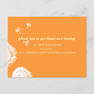 Invitación PixDezines Dandelions, colores de fondo diy