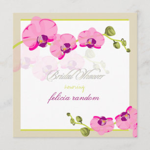 Invitación PixDezines de fondo/orquídea rosa