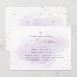 Invitación PixDezines Dedicación de Acuarela Púrpura