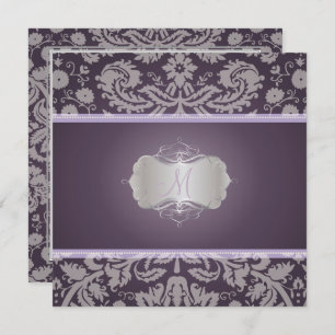 Invitación PixDezines DESIREE DAMASK/DIY fondo