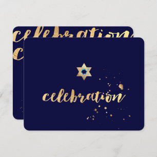 Invitación PixDezines deslumbrado/oro/Bar Mitzvah/recepción