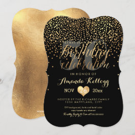Invitación PixDezines deslumbrado Relieve metalizado/Falso/cu