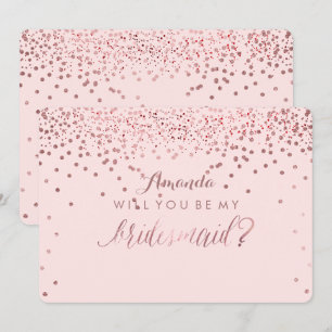 Invitación PixDezines Deslumbrado Rosa Oro Te... Noviaria