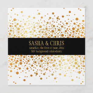 Invitación PixDezines deslumbrados/aletas de oro/soire de inv