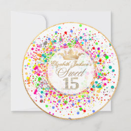 Invitación PixDezines Deslumbrados/Arcoiris/Dulce+15