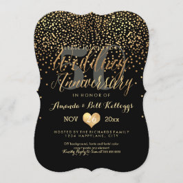 Invitación PixDezines Deslumbrante Oro/50 Aniversario de Boda