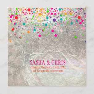 Invitación PixDezines deslumbró/arcoíris/evento de bricolaje/