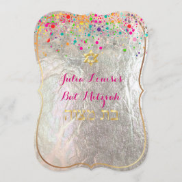 Invitación PixDezines deslumbró/bar mitzvah arcoíris