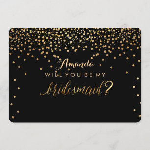 Invitación PixDezines Deslumbró Faux Gold Will You... Bridesm