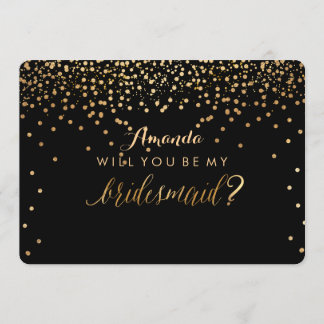 Invitación PixDezines Deslumbró Faux Gold Will You... Bridesm