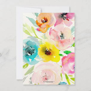 Invitación PixDezines Despedida de Soltera Acuarela Floral Pr
