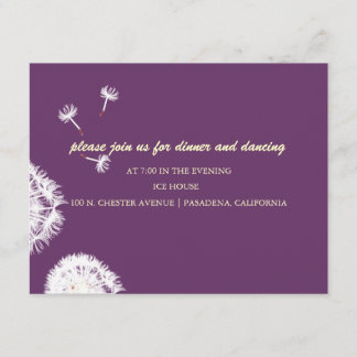 Invitación PixDezines Dientes de león, colores de fondo diy