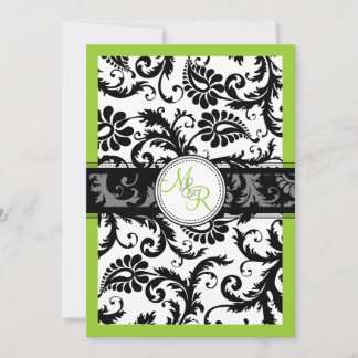 Invitación PixDezines diy color/damasko de pavo