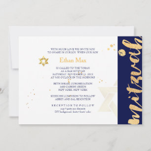 Invitación PixDezines DIY color/Estilo guión/Bar Mitzvah