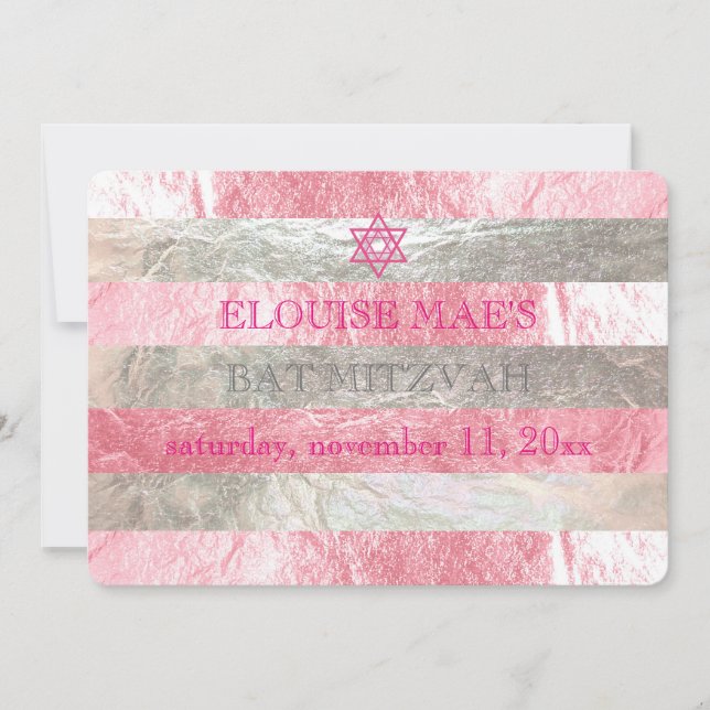 Invitación PixDezines DIY color/faux rayas de Relieve metaliz (Anverso)