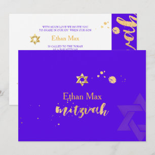 Invitación PixDezines DIY color/ Script elegante/ Bar Mitzvah