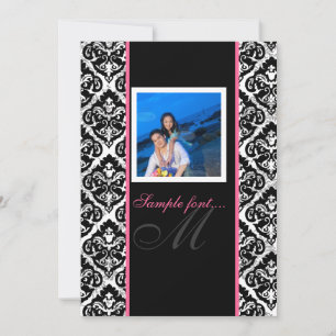 Invitación PixDezines diy evento... monograma olivia damasco