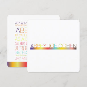 Invitación PixDezines DIYcoloros/tipografía/mitzvah murciélag