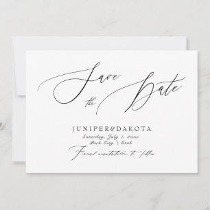 Invitación PixDezines Elegant Luxe Caligraphy Save the Date