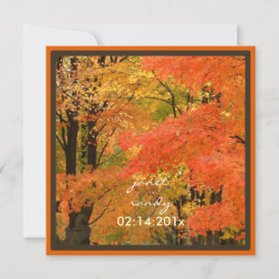 Invitación PixDezines en el bosque, bodas de otoño/eventos de