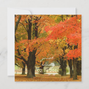Invitación PixDezines en el bosque, casamientos de otoño/even