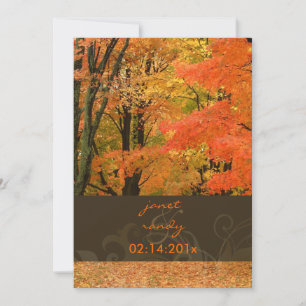 Invitación PixDezines en el bosque, casamientos de otoño/even