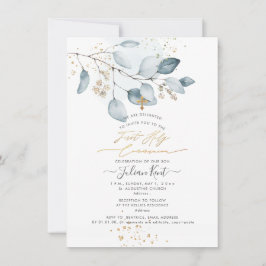 Invitación PixDezines Eucalipto Blue Gum Primera Comunión 