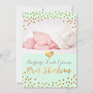 Invitación PixDezines Faux Gold Confetti/Brit Shalom/DIYcolor