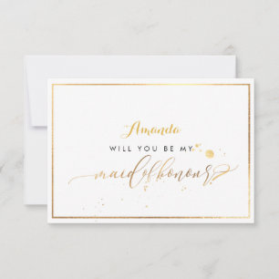 Invitación PixDezines Faux Gold serás honrada