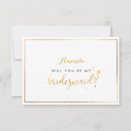 Invitación PixDezines Faux Gold Serás Mi Novia