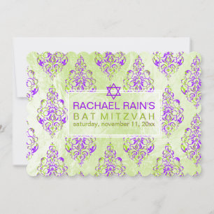 Invitación PixDezines faux Relieve metalizado/tunis damaskat