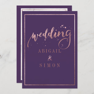 Invitación PixDezines Faux Rosa Gold Script/Color DIY