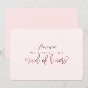 Invitación PixDezines Faux Rosa Gold Serás .. doncella