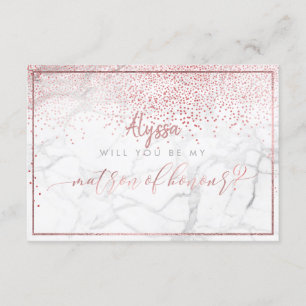 Invitación PixDezines Faux Rosa Gold Serás Matron