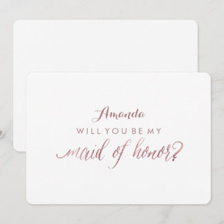 Invitación PixDezines Faux Rosa Gold Serás Mi Empleada...