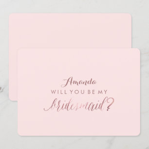 Invitación PixDezines Faux Rosa Gold Te hará... Mi dama de ho