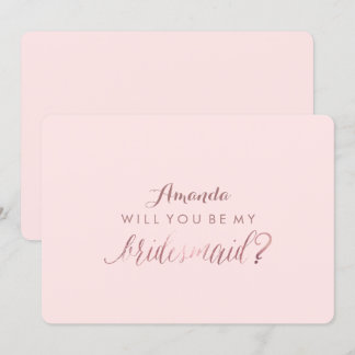 Invitación PixDezines Faux Rosa Gold Te hará... Mi dama de ho