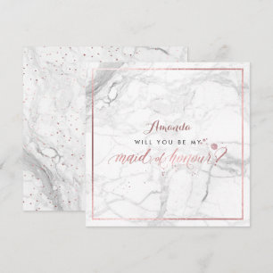 Invitación PixDezines Faux Rosa Gold ¿Te sentirás honrado?