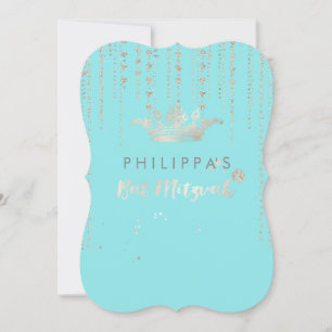 Invitación PixDezines Faux Silver Crown/Hearts/DIY color
