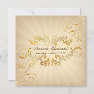 Invitación PixDezines Filigree+Oro+Vintage