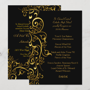 Invitación PixDezines FILIGREE TORBELLINOS / FALSO ORO