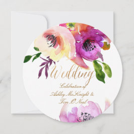 Invitación PixDezines Floral/acuarela/Rosas