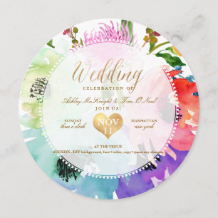 Invitación PixDezines Floral/acuarela/Rosas